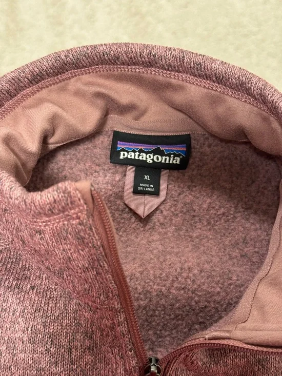 Patagonia Better Sweater Women's 1/4 Zip Fleece Pullover - Dusty Rose - Picture 5 of 7